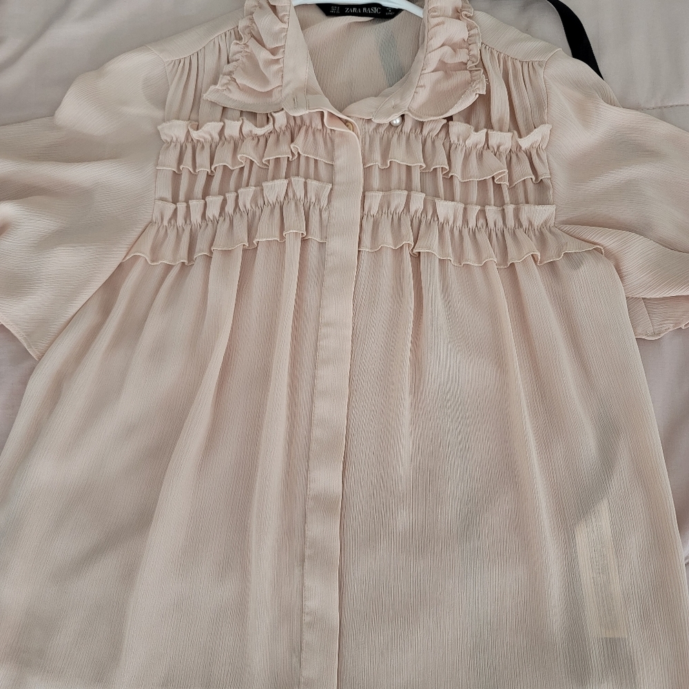 Pink cream blouse